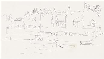 FAIRFIELD PORTER Group of 5 drawings.
